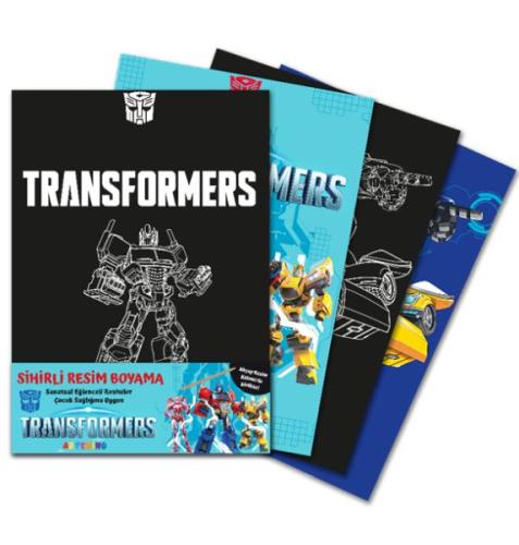 Transformers Sihirli Resim Boyama – Ahşap Kalem Hediyeli - Zerrin Şimş