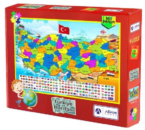 Türkiye Haritası 120 Parça Puzzle - - Adam Games