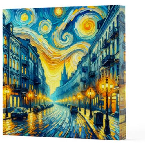 Van Gogh 6 Sokak - Çizgisiz Yan Boyamalı Defter - - Vivago Art