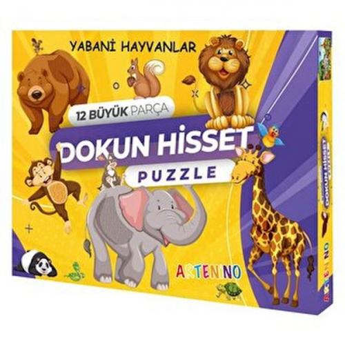 Yabani Hayvanlar 12 Büyük Parça Dokun Hisset Puzzle - - Artenino