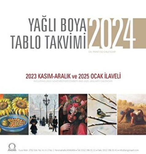 Yağlı Boya Tablo Takvimi 2024 Duvar Takvimi - - Angora Yayıncılık