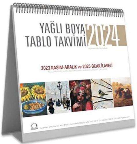 Yağlı Boya Tablo Takvimi 2024 Masa Takvimi - - Angora Yayıncılık